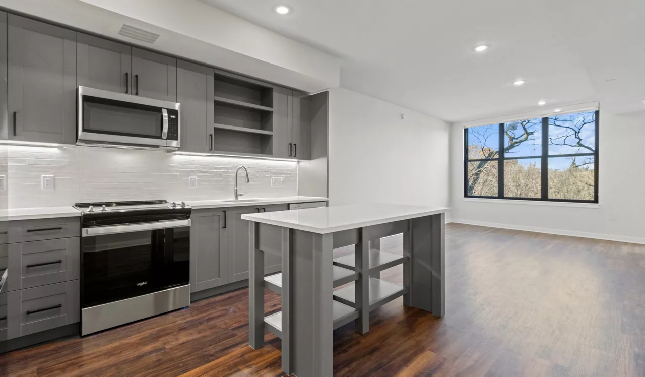 Upton Place - Washington DC - Interior Kitchen and Living Room