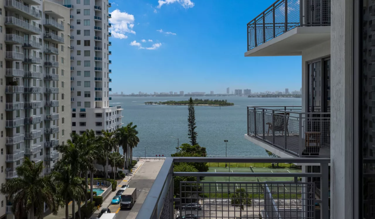The Watermarc at Biscayne Bay - Miami, FL - Balcony View looking at Biscayne Bay