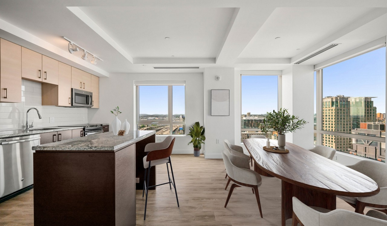 One Greenway - Boston, MA - Interior Kitchen and Living Room