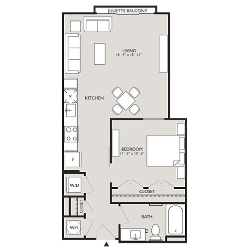 Upton Place - Washington, D.C. - Floor Plan Diagram