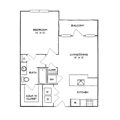 Brizo - Durham, NC - Floor Plan Diagram