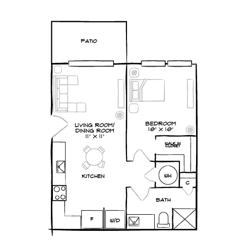 Sunnybrook Residences - Raleigh, NC - Floor plan diagram
