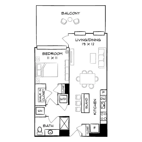 The Elm - Bethesda, MD - Floor Plan Diagram