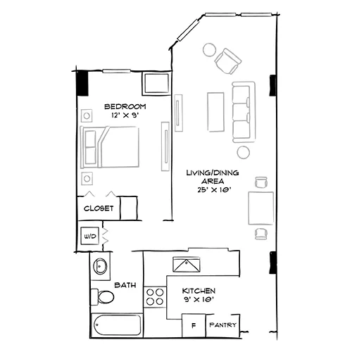 Huntington Gateway - Alexandria, VA - Emory Premier Floor Plan Diagram