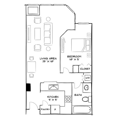Huntington Gateway - Alexandria, VA - Emory Premier Floor Plan Diagram