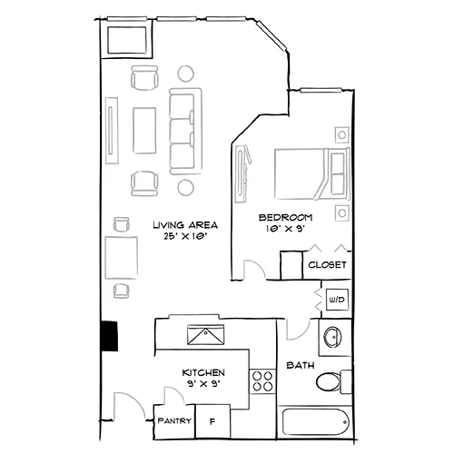 Huntington Gateway - Alexandria, VA - Emory Premier Floor Plan Diagram