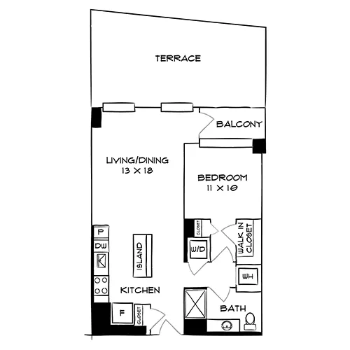 The Elm - Bethesda, MD - Floor Plan Diagram