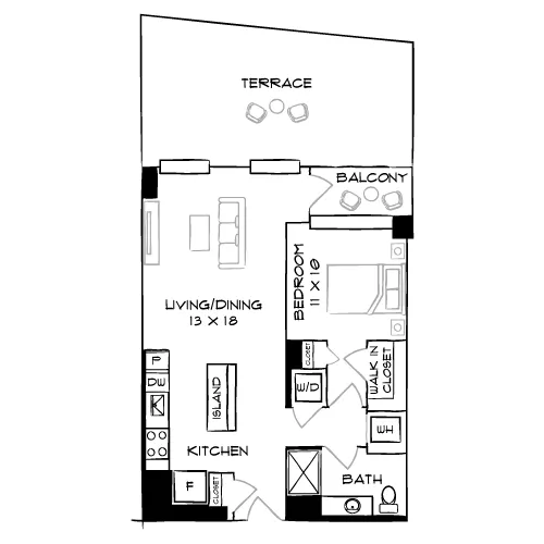 The Elm - Bethesda, MD - Floor Plan Diagram