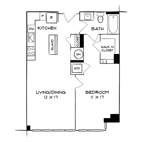 Flats 8300 - Bethesda, MD - Floor Plan Diagram