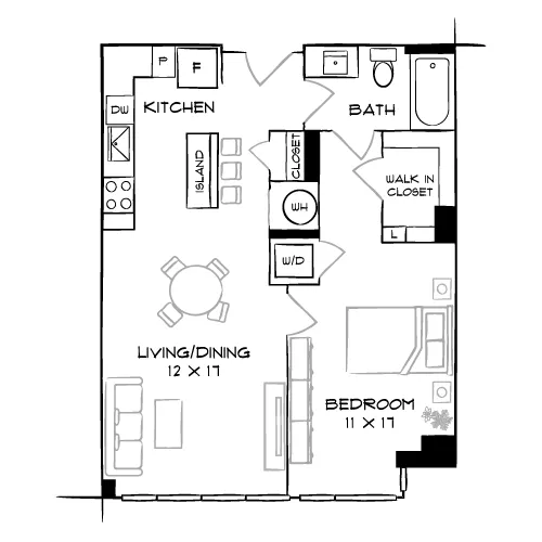 Flats 8300 - Bethesda, MD - Floor Plan Diagram