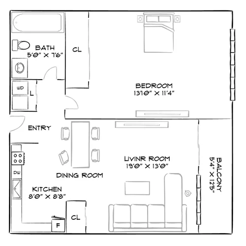 Vista - Philadelphia, PA - Floor plan diagram