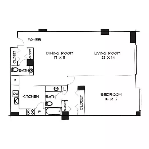 Willard Towers - Chevy Chase, MD - Diagram