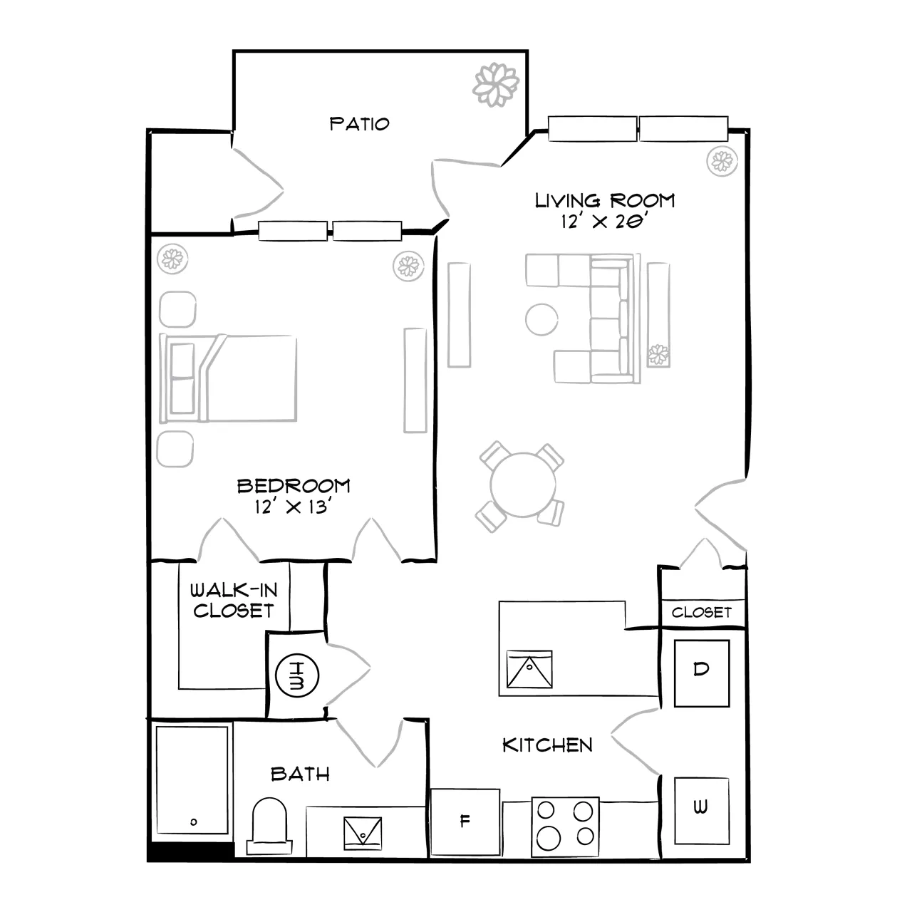 Olde Towne Residences - Raleigh, NC - Floor Plan Diagram