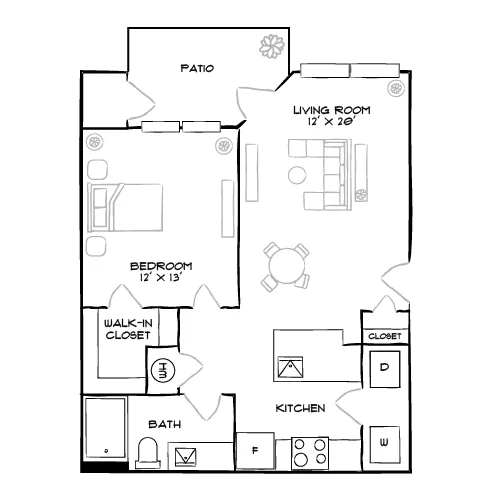 Sunnybrook Residences - Raleigh, NC - Floor Plan Diagram