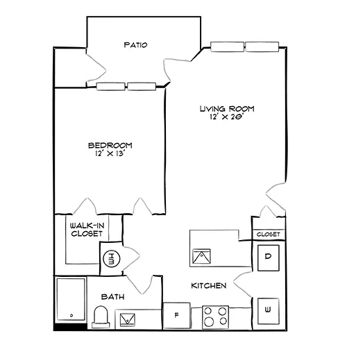 Sunnybrook Residences - Raleigh, NC - Floor Plan Diagram