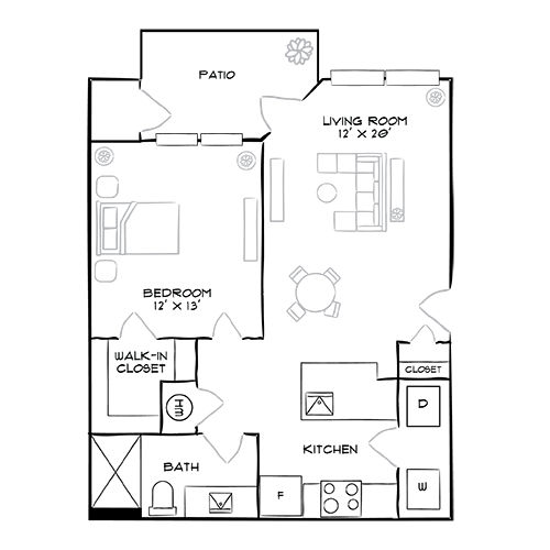 Olde Towne Residences - Raleigh, NC - Floor Plan Diagram