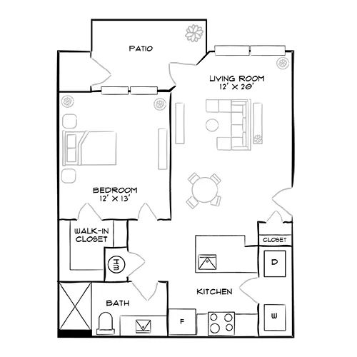 Olde Towne Residences - Raleigh, NC - Floor Plan Diagram