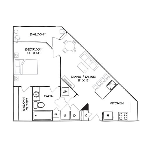 Brizo - Durham, NC - Floor Plan Diagram