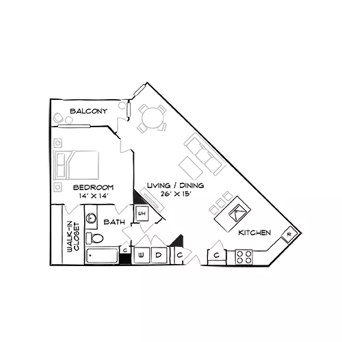 Brizo - Durham, NC - Floor Plan Diagram