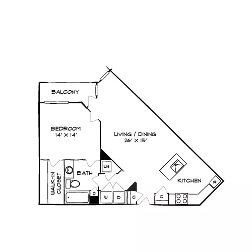 Brizo - Durham, NC - Floor Plan Diagram