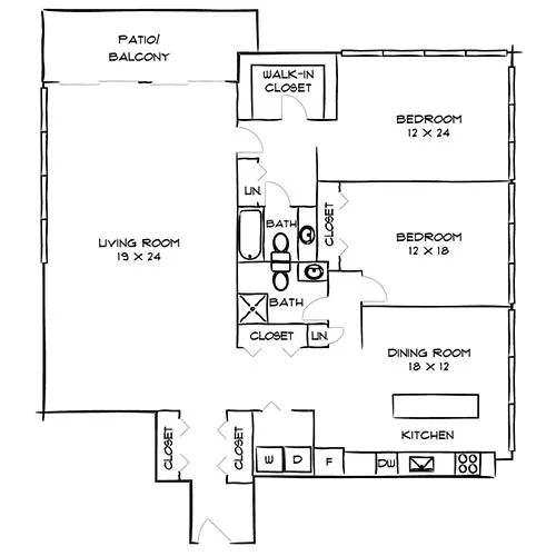 The Sterling Apartments - Philadelphia, PA - Tipton Floor Plan