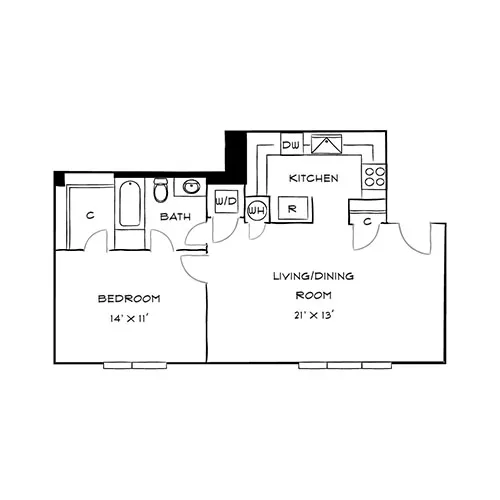 Residences at Capital Crescent Trail - Chevy Chase, MD - Floor Plan Diagram