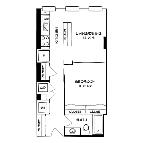 The Elm - Bethesda, MD - Floor Plan Diagram
