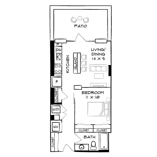 The Elm - Bethesda, MD - Floor Plan Diagram