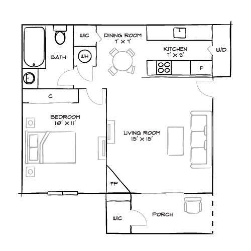 2D Diagram Furnished