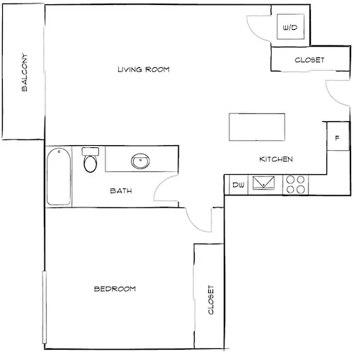 The District at Flagler Village - Fort Lauderdale, FL – Floor Plan Diagram 1C