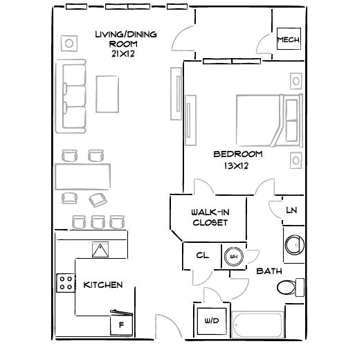 2D Diagram Furnished