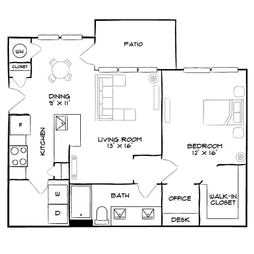Sunnybrook Residences - Raleigh, NC - Floor Plan Diagram