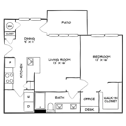 Sunnybrook Residences - Raleigh, NC - Floor Plan Diagram