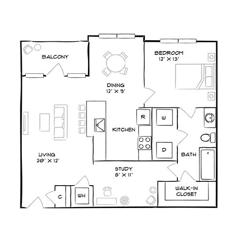 2D Diagram Furnished