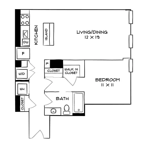 The Elm - Bethesda, MD - Floor Plan Diagram