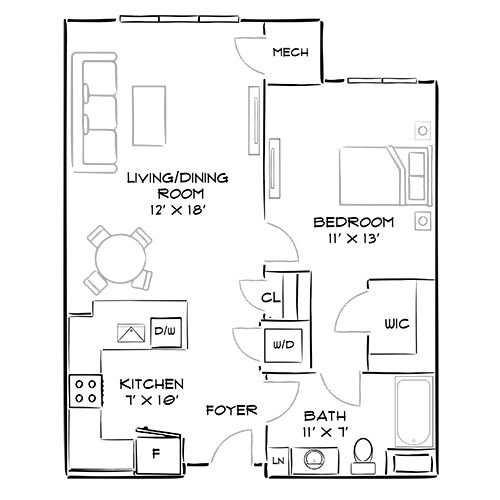 2D Diagram Furnished