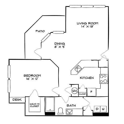 Sunnybrook Residences - Raleigh, NC - Floor Plan Diagram