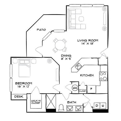 Olde Towne Residences - Raleigh, NC - Floor Plan Diagram
