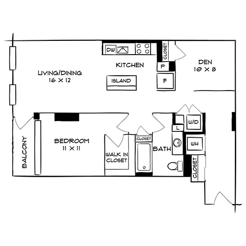 The Elm - Bethesda, MD - Floor Plan Diagram