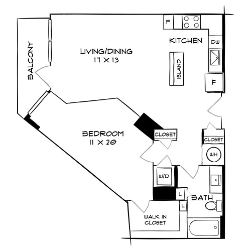 Flats 8300 - Bethesda, MD - Floor Plan Diagram