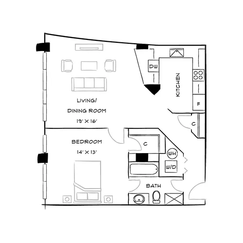 Residences at Capital Crescent Trail - Chevy Chase, MD - Floor Plan Diagram