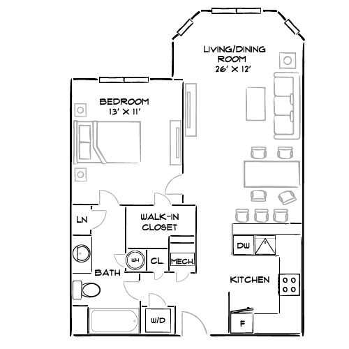 2D Diagram Furnished