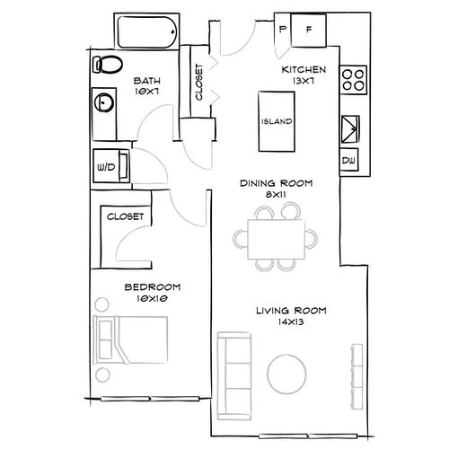 Indigo - Redwood City, CA - Floor Plan Diagram