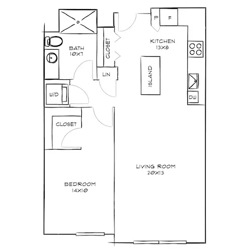Indigo - Redwood City, CA - Floor Plan Diagram