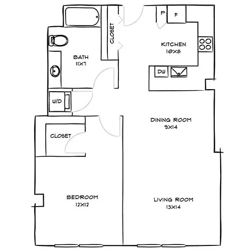 Violet Floor Plan Diagram - Indigo Apartment Homes