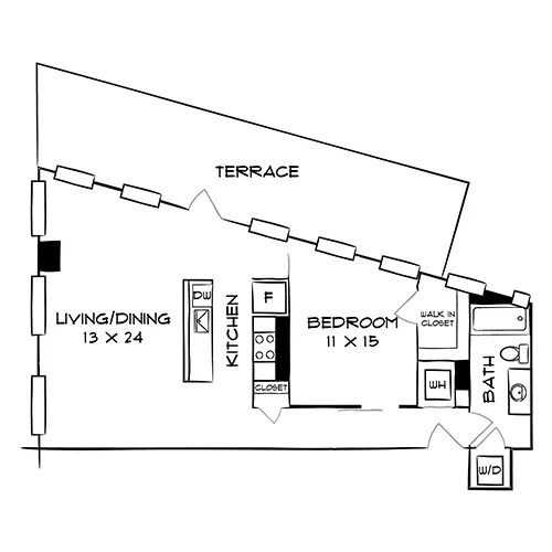 The Elm - Bethesda, MD - Floor Plan Diagram
