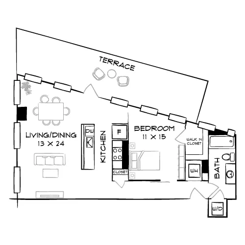 The Elm - Bethesda, MD - Floor Plan Diagram