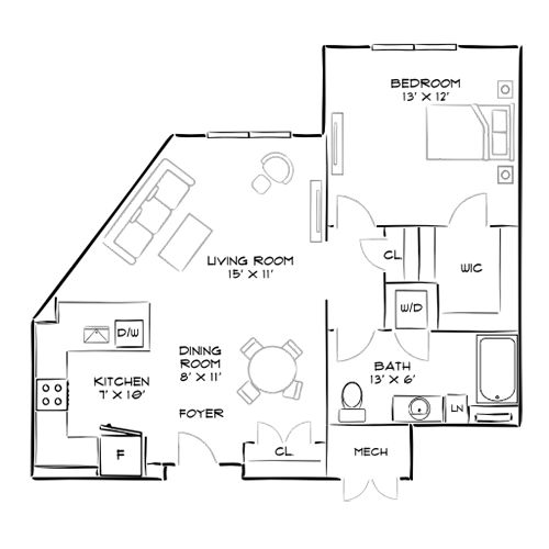 2D Diagram Furnished