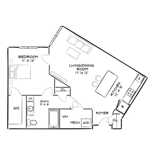 2D Diagram Furnished
