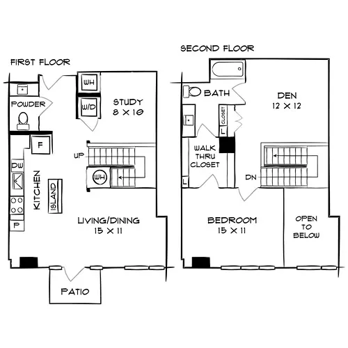 Flats 8300 - Bethesda, MD - Floor Plan Diagram
